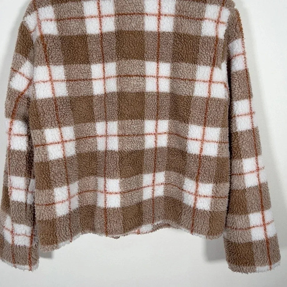 7 For All Mankind  Brown Teddy Crop Jacket - Picture 14 of 15